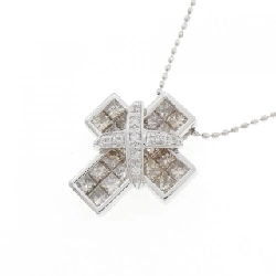 K18WG Dây chuyền kim cương chéo 1.20CT - Hàng hiệu Chính hãng 856424