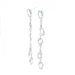 K18WG Bông tai đá màu - Hàng hiệu Authentic 870879