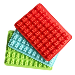 Khuôn silicon làm rau câu, kẹo dẻo chip chip, socola 50 gấu con – Mã số 1222 338667
