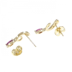 K18YG Bông tai Ruby 0.34CT - Hàng hiệu Chính hãng 874463