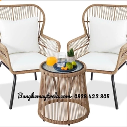 Bàn ghế mây nhựa ban công 450757