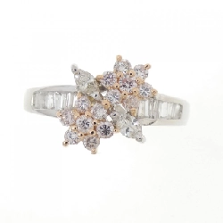 Nhẫn kim cương hoa PT900/K14PG 0.80CT - Hàng hiệu Authentic 847023