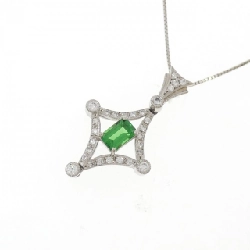 Dây chuyền ngọc garnet xanh PT900/PT850 1.00CT - Hàng hiệu chính hãng 865287