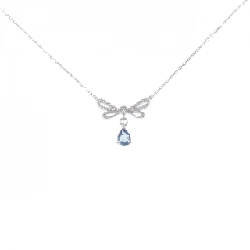 K18WG Blue Topaz Necklace - Hàng hiệu Authentic