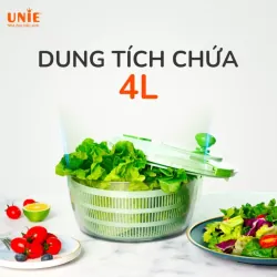 🥗 Bộ Dụng Cụ Quay Vắt Đa Năng UNIE US4000M 💧 Dung Tích 4L ⚙️ 7 Chức Năng Trong 1 675024
