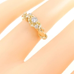 Nhẫn kim cương K18YG 0.14CT 673491