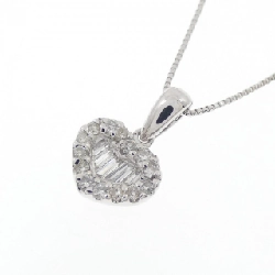 K18WG Dây chuyền kim cương hình trái tim 0.13CT - Hàng hiệu Chính hãng 858350