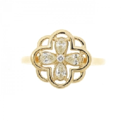 【Sản phẩm mới】Nhẫn kim cương K18YG hình hoa 0.23CT 668542