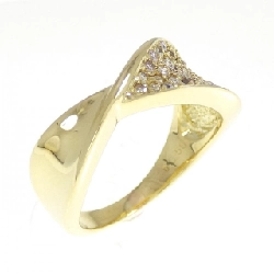 Nhẫn kim cương Pavé K18YG 0.50CT