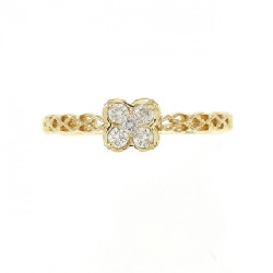 Nhẫn kim cương hoa K18YG 0.10CT 670500
