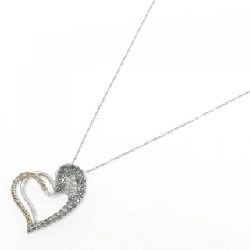 Dây chuyền kim cương hình trái tim 750WG/K18WG 0.18CT - Hàng hiệu Chính hãng 859628