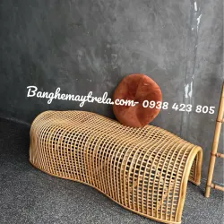 Ghế băng mây uốn caro 570040