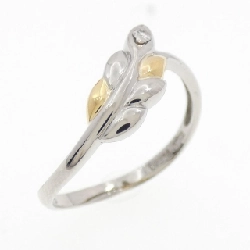 Nhẫn kim cương PT900/K18YG 0.016CT - Hàng hiệu Chính hãng