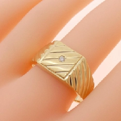 【Sản phẩm mới】Nhẫn kim cương K18YG 0.03CT 666429