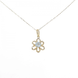 K18YG Hoa Xanh Topaz Dây Chuyền - Hàng hiệu Chính hãng