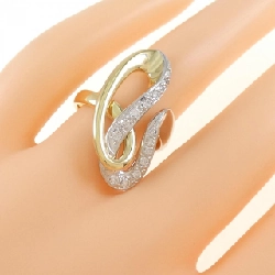 Nhẫn kim cương K18YG/PT900 0.22CT 673345