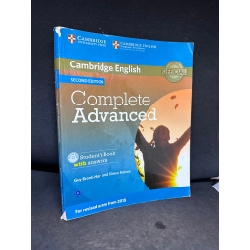 Complete Advanced, Cambridge English, Student’S Book With Answers + Đĩa Cd, 2Nd Edition, Mới 80% (Có Ghi Chữ Vài Trang) SBM0809 (WEB)