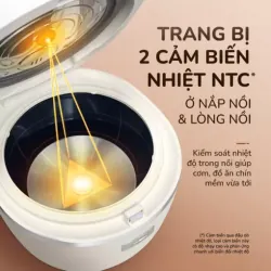 Nồi cơm điện tử UNIE URC612 , nấu cơm giảm đường, lòng nồi inox, dung tích 1,2L 574510