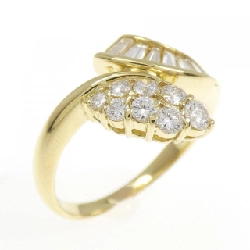 Nhẫn kim cương K18YG 0.77CT