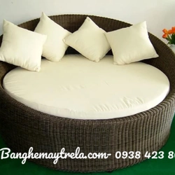 Ghế tròn tắm nắng nhựa giả mây 472603
