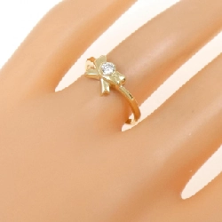 Nhẫn kim cương K18YG hình ruy băng 0.09CT 670340