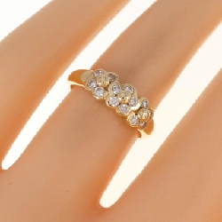 Nhẫn kim cương hoa K18YG 0.20CT 671821