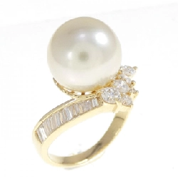 Nhẫn ngọc trai trắng K18YG 10.7mm