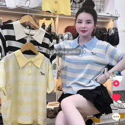 Áo Len nữ QC hàng new in hình con chó nổi màu kẻ đen 40-62kg 546728
