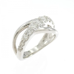 Nhẫn pinky kim cương K18WG 0.50CT