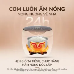Nồi cơm điện tử UNIE URC612 , nấu cơm giảm đường, lòng nồi inox, dung tích 1,2L 574510