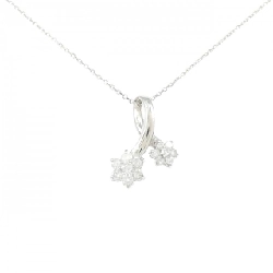 Dây chuyền kim cương hoa PT900/PT850 0.50CT - Hàng hiệu chính hãng