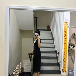 Đầm Lavish size M kiểu công sở như mới màu đen 362209