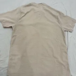 Áo nam cổ tàu chất liệu linen màu be  729069