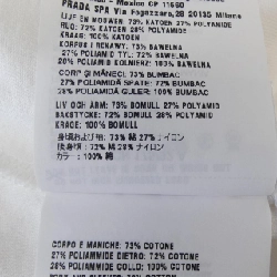 Áo thun kỹ thuật cotton PRADA UJN897 SOOO 14LB - Hàng hiệu Chính hãng 898810