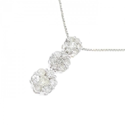 K18WG Hoa Kim Cương Dây Chuyền 0.50CT - Hàng hiệu Chính hãng 860971