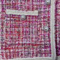 Set áo + váy dạ tweed màu hồng pastel 756912