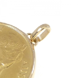 K18YG(枠) Mặt dây chuyền đồng tiền - Hàng hiệu Authentic 864649