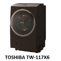 (Used 90%) Máy giặt sấy block Toshiba TW-117X6 giặt 11 kg sấy 7 kg 56730