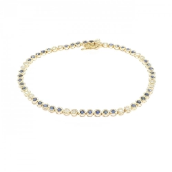 K18YG Sapphire Bracelet 1.56CT - Hàng hiệu Authentic 871716