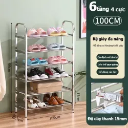 Kệ để giày dép inox sáng bóng 6 tầng còn mới 99%