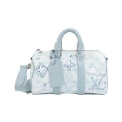 Túi Boston Louis Vuitton Monogram Aqua Garden Keepall Bandoulière 25cm M22527