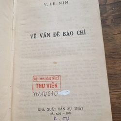 Về vấn đề báo chí| Lenin| tủ sách triết học Mác-Lênin 367238