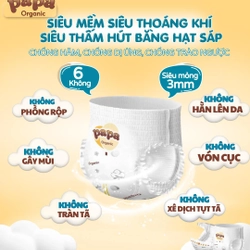 Tã bỉm Papa organic công nghệ Nhật bịch 50  miếng size S đến 5XL 215550