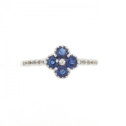 Nhẫn Sapphire K10WG Hoa 666473