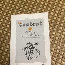 Sách Content Hay Nói Thay Nước Bọt như mới 159551