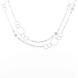 K18WG Dây chuyền kim cương 0.30CT - Hàng hiệu Chính hãng