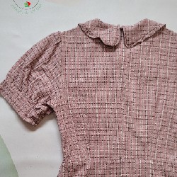 Váy đầm ADORE hồng vỏ đỗ kẻ caro size XS 14519