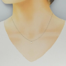 K18WG Solitaire Dây chuyền kim cương 0.15CT - Hàng hiệu Chính hãng 858956