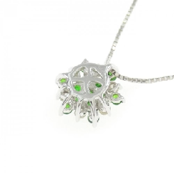 K18WG Đá Garnet Demantoid Dây Chuyền 0.46CT - Hàng hiệu Chính hãng 861001