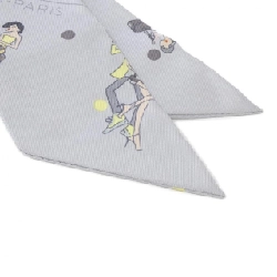 【Sản phẩm chưa sử dụng】Hermès EX-LIBRIS LES PARISIENNE Twilly 063416S khăn quàng 625665